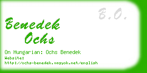 benedek ochs business card